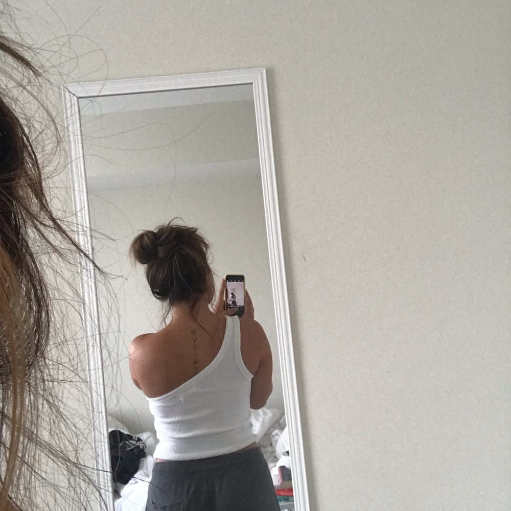 Urban outfitters one shoulder white top M